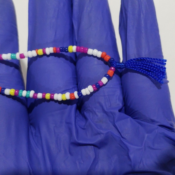 🌈 Express Multicolor Beaded Tassel Necklace - Fun & Playful Women's Accessory ✨ - Picture 7 of 9